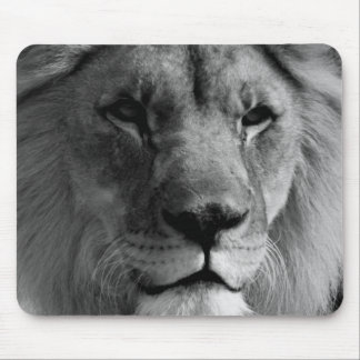 Tapis De Souris Lion noir et blanc