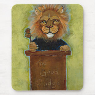 Tapis De Souris Lion peignant les avocats juridiques de loi de