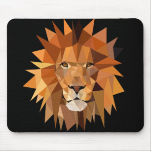 Tapis De Souris Lion Polygone moderne personnalisé
