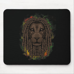 Tapis De Souris Lion Rasta Avec Dreads - Montrez Votre Fierté Et R
