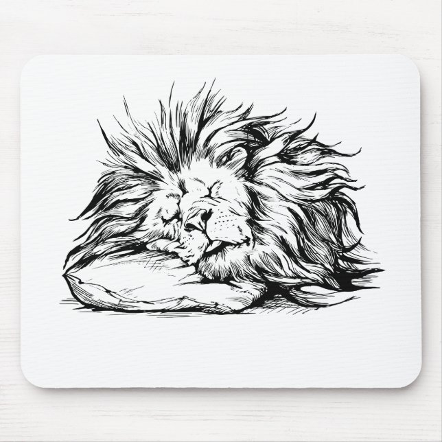 Tapis De Souris Lion-sommeil (Devant)