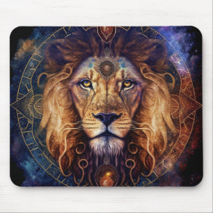 Tapis De Souris Lion Spirit Mandala Art Visionnaire