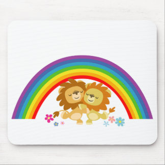 Tapis De Souris Lions Tango-Mignons Mousepad de bande dessinée