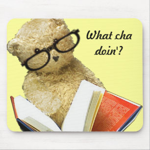 Tapis De Souris Lisant l'ours - mousepad