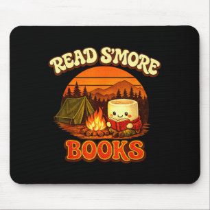 Tapis De Souris Lisez plus de livres mignon feu de camp lecture am