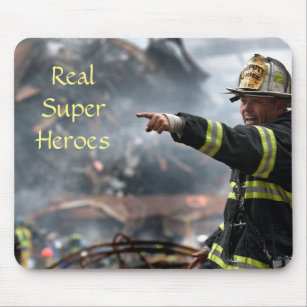 Tapis De Souris Lisez Super Heroes, pompier à 911 Twin Towers