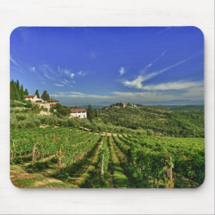 Tapis De Souris L'Italie, Toscane, Greve. Les vignobles de