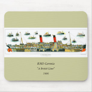 Tapis De Souris Lithographe vintage British Ocean Liner RMS Caroni