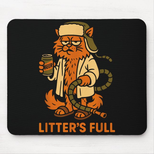 Tapis De Souris Litter’s Full Funny Cat Lovers Christmas Xmas  (Devant)