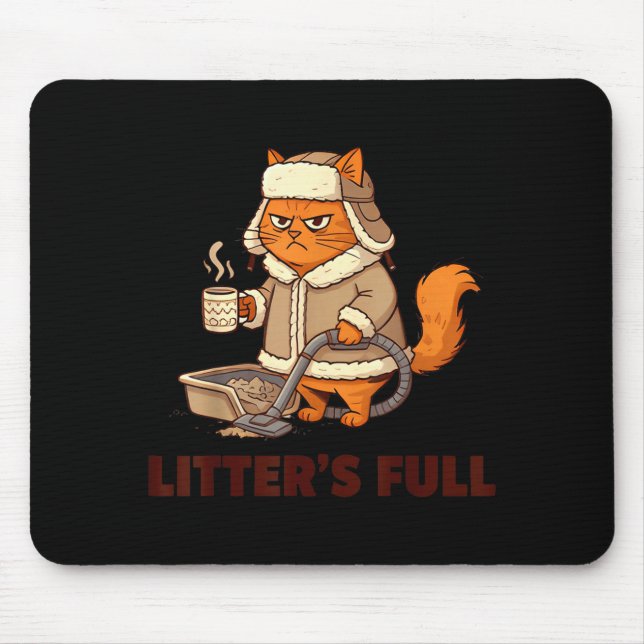 Tapis De Souris Litter’s Full Funny Cat Lovers Christmas Xmas  (Devant)
