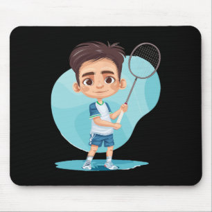 Tapis De Souris Little Badminton Player Jeu De Navette Pour Garçon