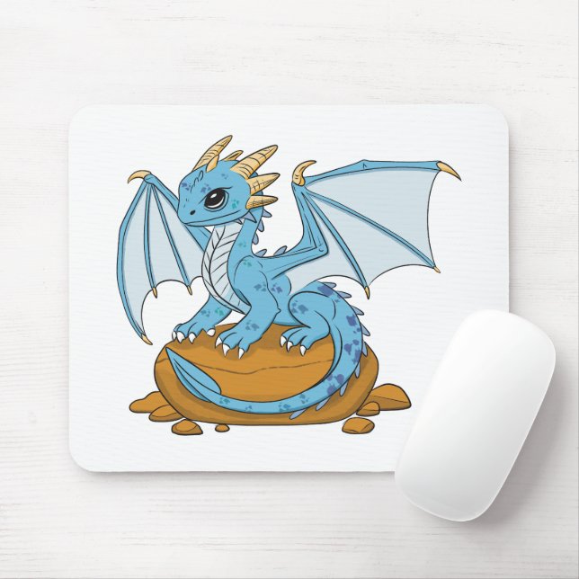Tapis De Souris Little Blue Dragon (Avec souris)