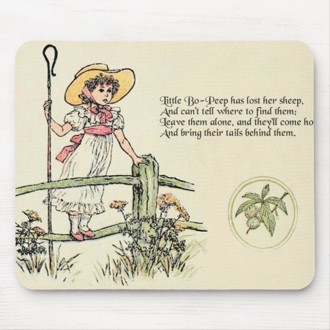 Tapis De Souris Little Bo Peep Nursery Rhyme (Devant)
