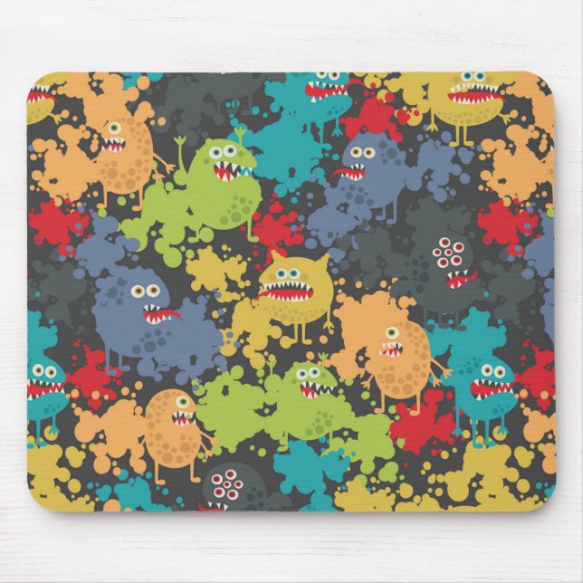 Tapis De Souris Little cute funny monsters (Devant)