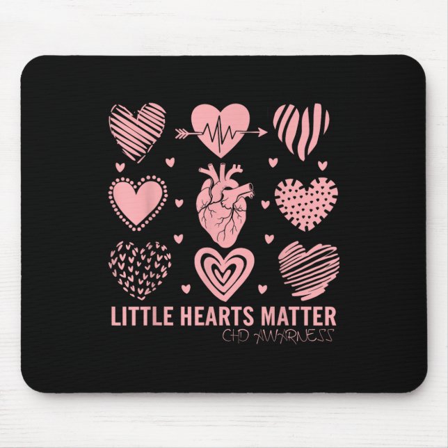 Tapis De Souris Little Heart Conception De Sensibilisation À L'Écr (Devant)
