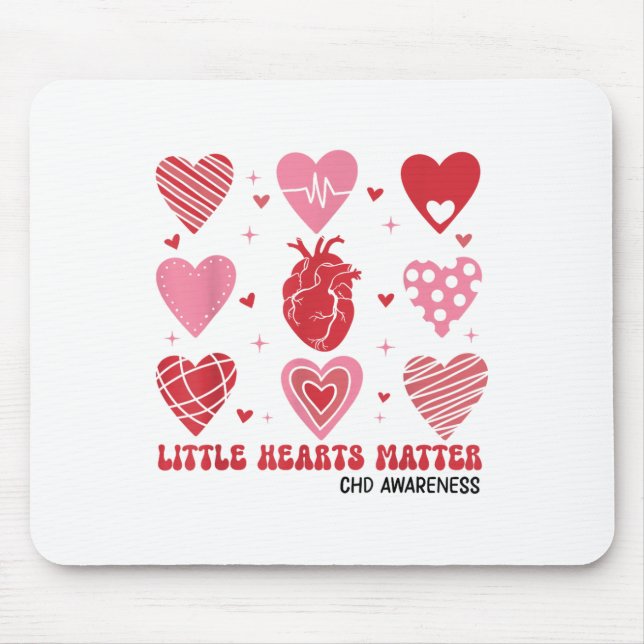 Tapis De Souris Little Hearts Sensibilisation au coeur Anatomie du (Devant)