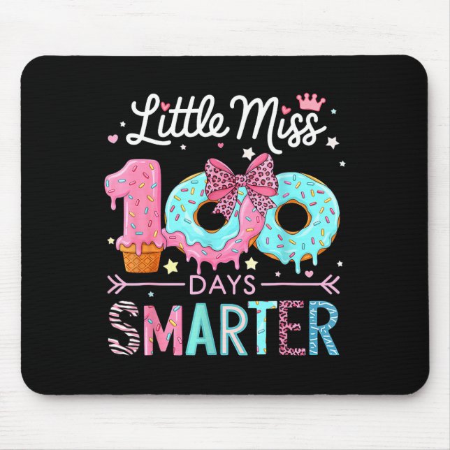 Tapis De Souris Little Miss 100 Days Smarter Kids Girls 100th Day  (Devant)