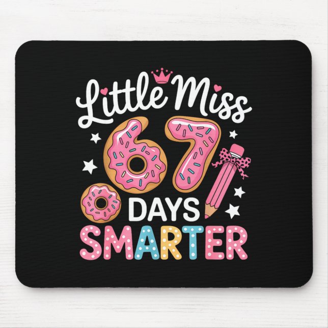 Tapis De Souris Little Miss 67 Days Smarter Kids Girls 67th Day Of (Devant)