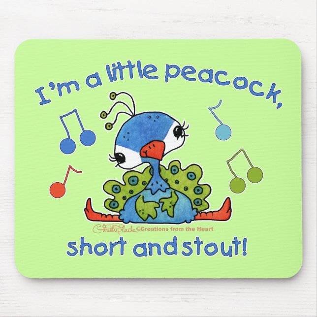Tapis De Souris Little Peacock Short et Stout (Devant)