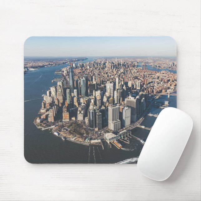 Tapis De Souris Littoral | Manhattan, New York (Avec souris)