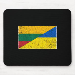 Tapis De Souris Lituanie Drapeau Ukraine Lituanien Ukrainien Natio