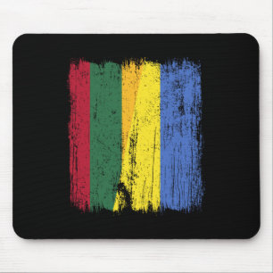 Tapis De Souris Lituanie Ukraine Demi-drapeau Lituanien Ukrainien 