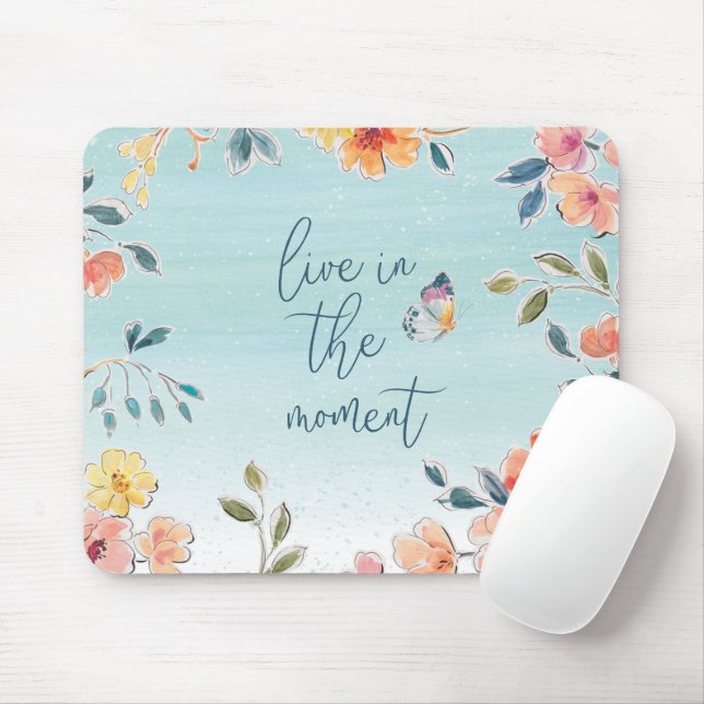 Tapis De Souris Live In The Moment - La Nature s'efface (Avec souris)