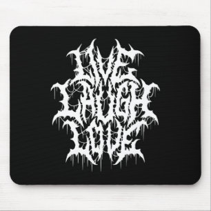 Tapis De Souris Live Lauver Love Black Metal Parodie Fun Typograph