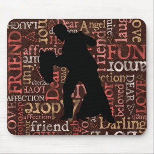 Tapis De Souris Live Love Dance - Couple de salle de bal Mousepad