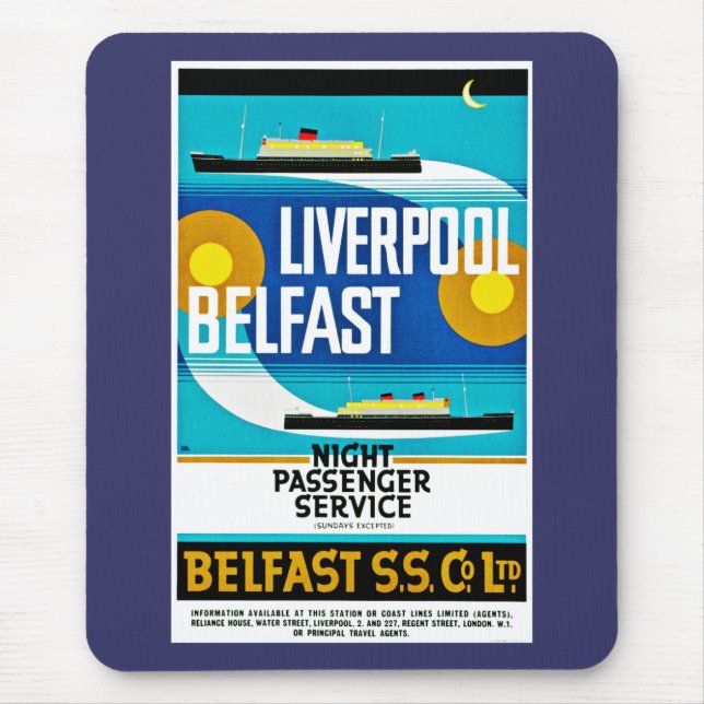 Tapis De Souris Liverpool - Ferry Belfast (Devant)
