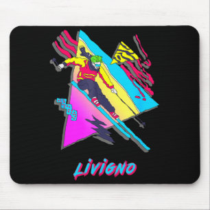 Tapis De Souris Livigno vibrant ski skieur snow skiing triangles