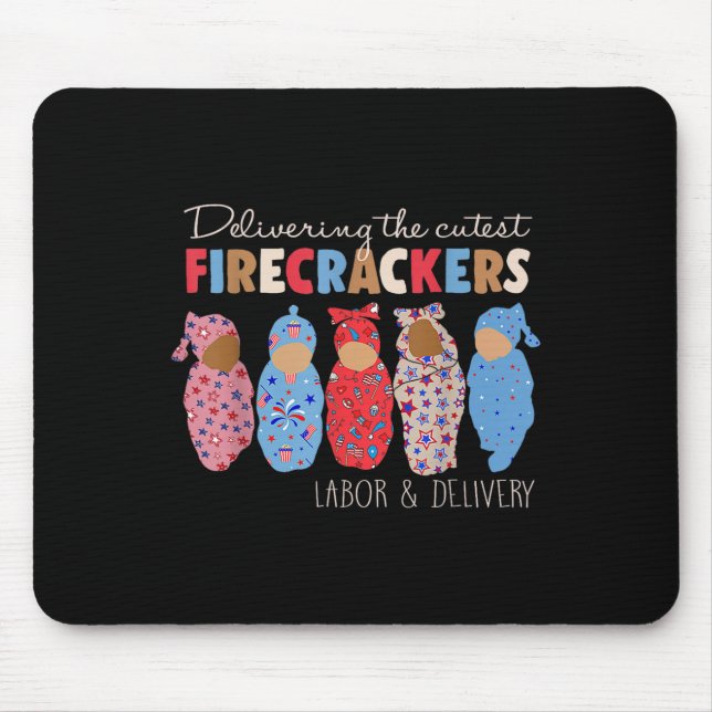 Tapis De Souris Livraison des Firecrackers les plus Mignons Infirm (Devant)