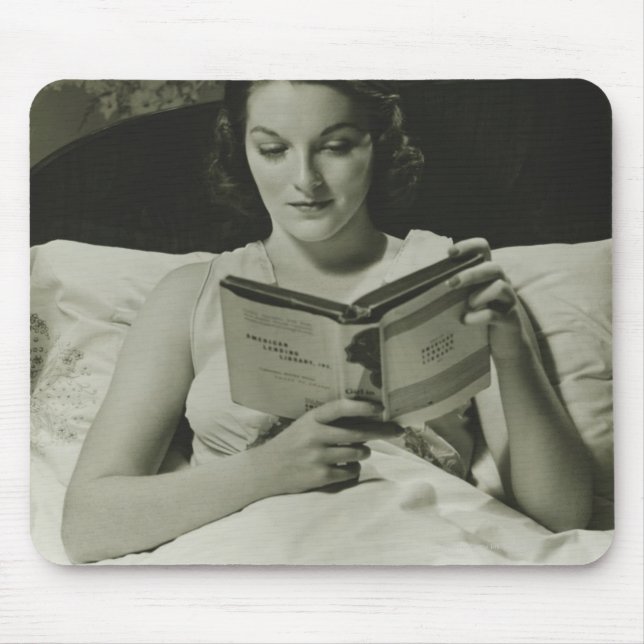 Tapis De Souris Livre de lecture de femme (Devant)