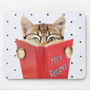 Tapis De Souris Livre de recettes de lecture de chats