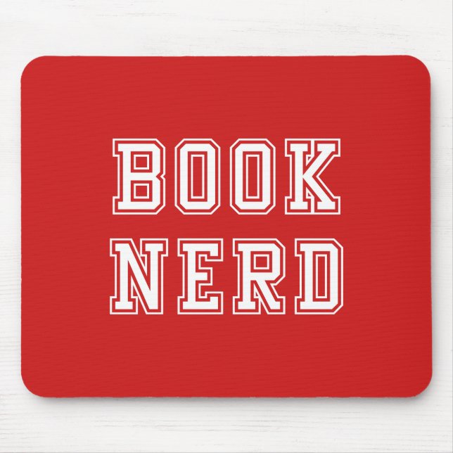 Tapis De Souris Livre de style Varsity Nerd avec couleur modifiabl (Devant)