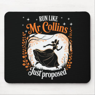 Tapis De Souris Livre drôle mème Courir comme M. Collins vient de
