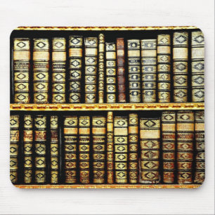 Tapis De Souris Livre en cuir Vintage antique Motif