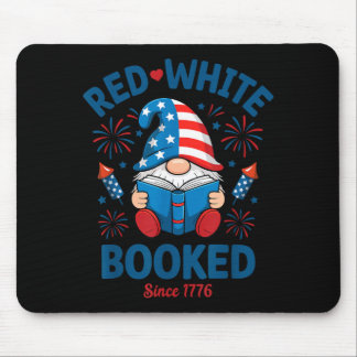 Tapis De Souris Livre Rouge Réservé Feu d'Artifice Lecteur Patriot