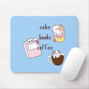 Tapis De Souris Livres de gâteau Café