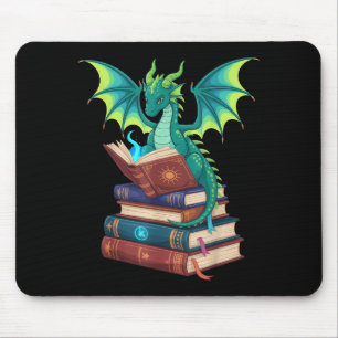 Tapis De Souris Livres de lecture de dragon amateurs de fantasy cr