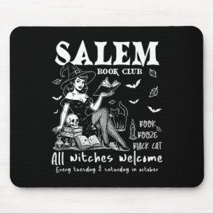Tapis De Souris Livres de lecture vintage Salem Witch Halloween Éf
