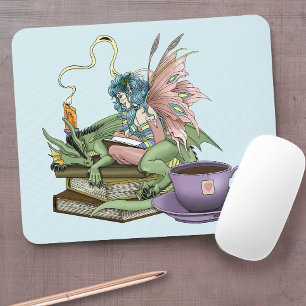 Tapis De Souris Livres de thé de l'amitié de la fée dragon