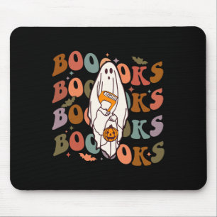 Tapis De Souris Livres Halloween Cute Ghost Boo Lecture Livres Adu
