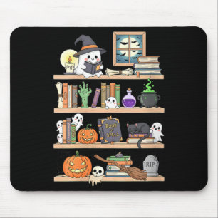 Tapis De Souris Livres Halloween pour femmes fantôme