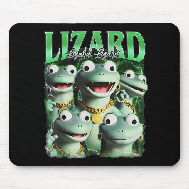 Tapis De Souris Lizard Lizard Lizard Funny meme Lizard Bootleg Wei (Devant)