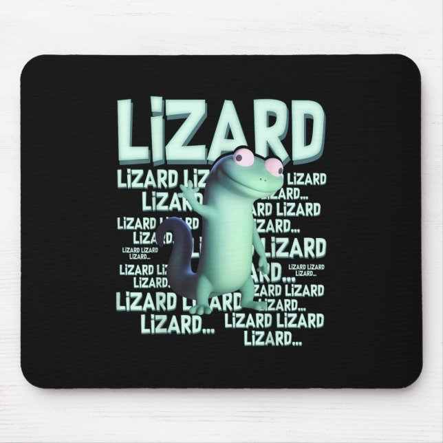 Tapis De Souris Lizard Lizard Lizard Lizard Funny Weirdcore meme V (Devant)