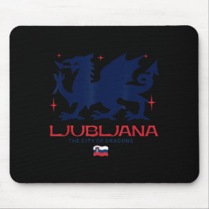 Tapis De Souris Ljubljana Slovénie Ville Des Dragons Patriotique D