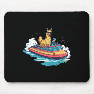 Tapis De Souris Llama Alpaca Sur Un Bateau Design Bateau Bateau