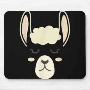 Tapis De Souris Llama Face drôle Costume d'Halloween Alpacas
