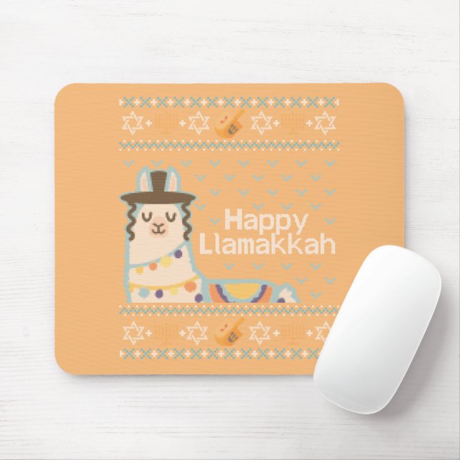 Tapis De Souris Llama Llamakkah, une mauvaise Hanoukka (Avec souris)